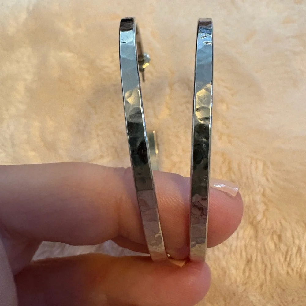 Elegant Silver Hoop Earrings